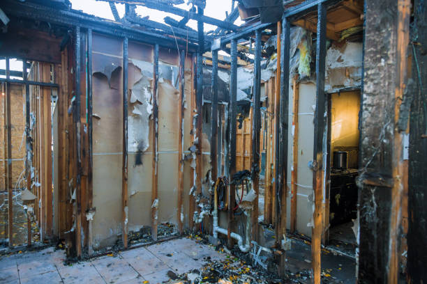 Professional Emergency Fire Cleanup technician working in Brenham, TX